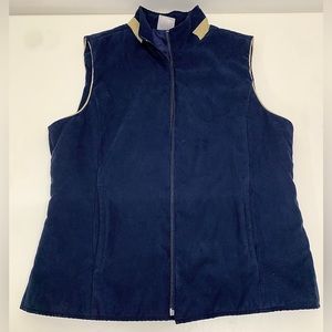 Women's E P PRO Navy Beige Microfiber Lightweight Versatile Golf Vest